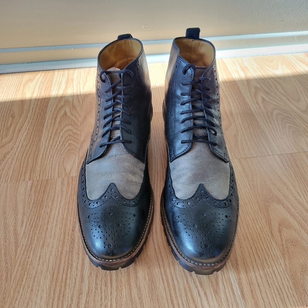 Ron White Wingtip Dress Leather Boots Size 9.5 - Picture 12 of 16